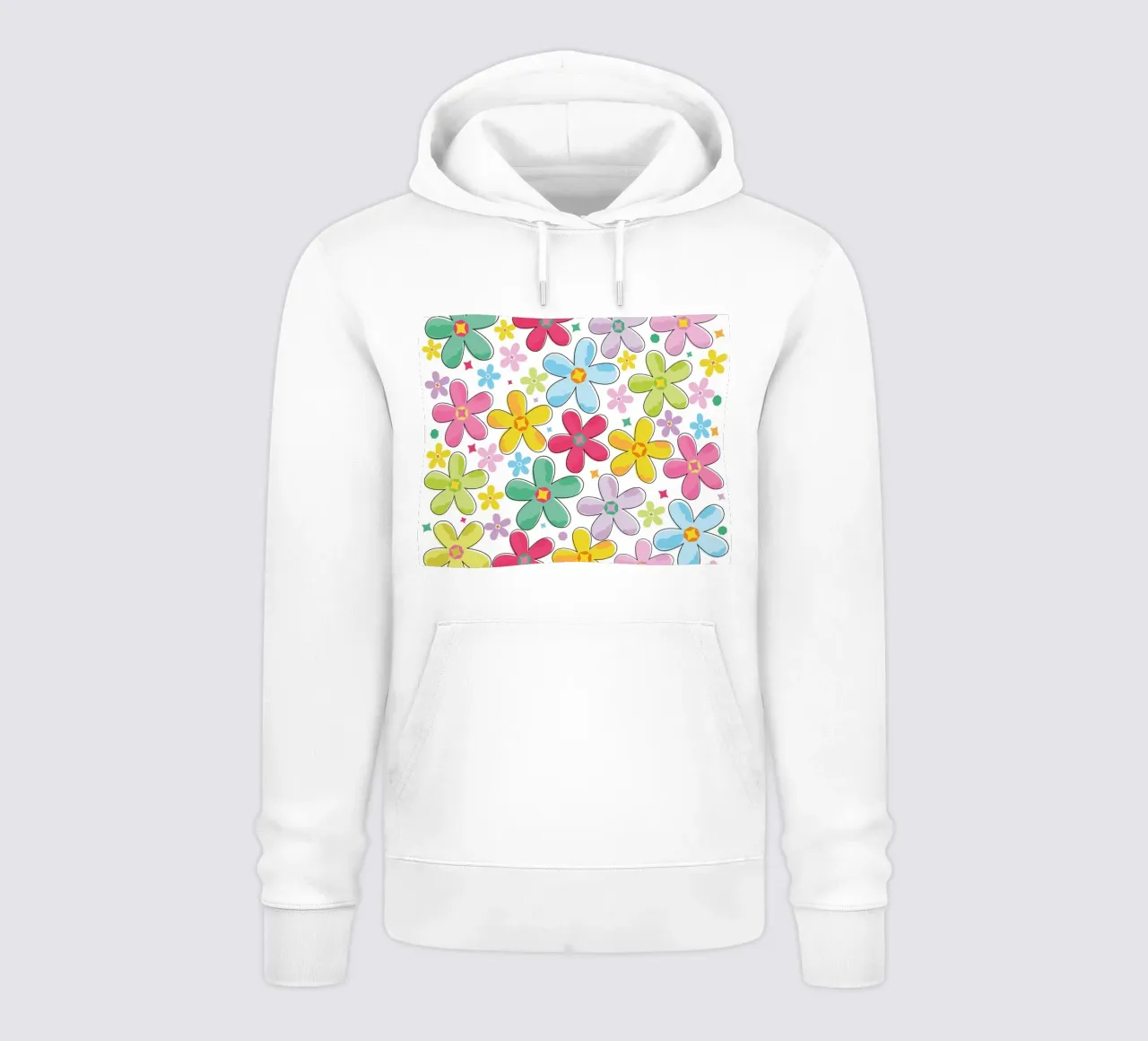 Modello a fiori colorati felpa con cappuccio da GalerieGG
