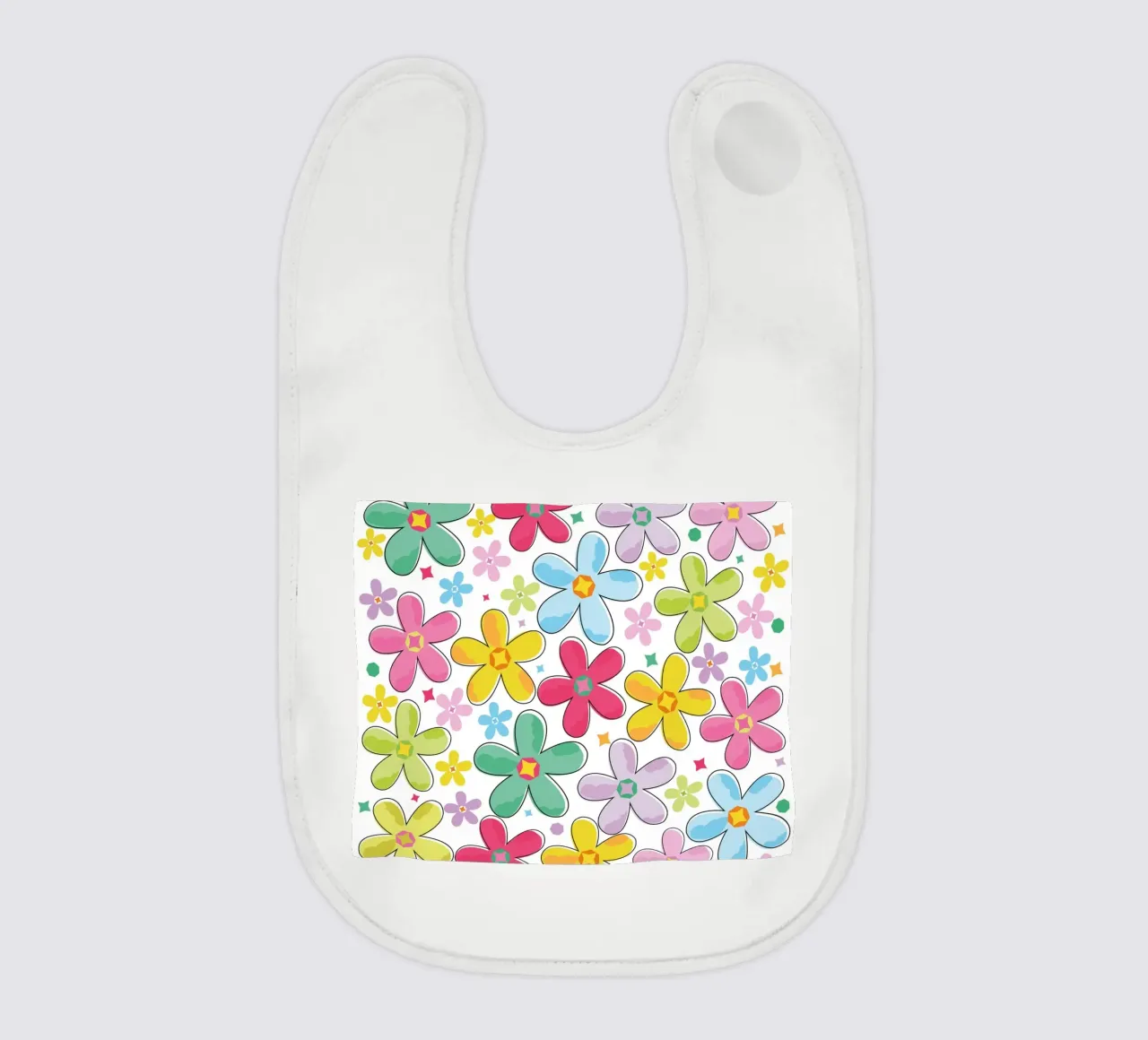 Modello a fiori colorati bavaglino da GalerieGG