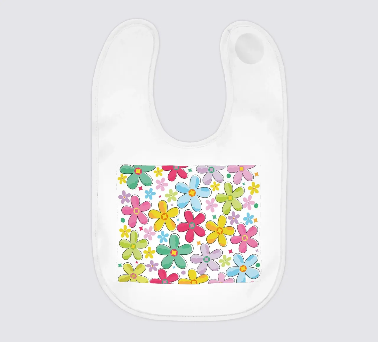 Modello a fiori colorati bavaglino da GalerieGG