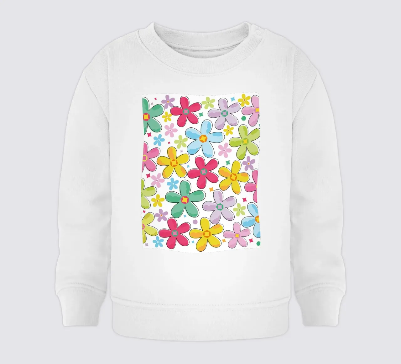 Modello a fiori colorati felpa neonato da GalerieGG