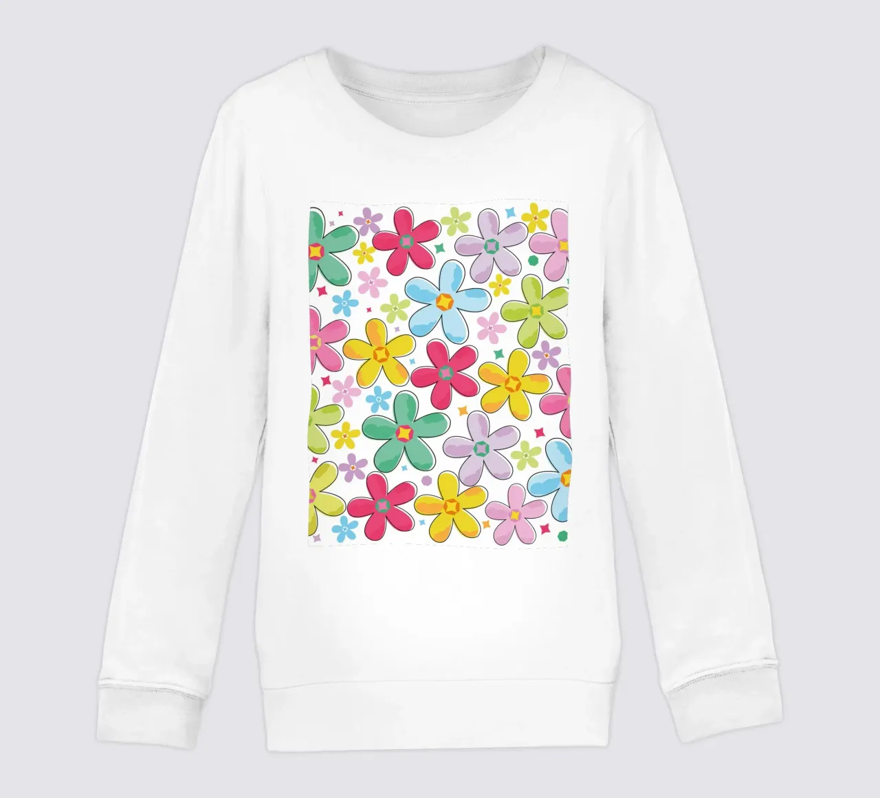 Modello a fiori colorati felpa bambino da GalerieGG