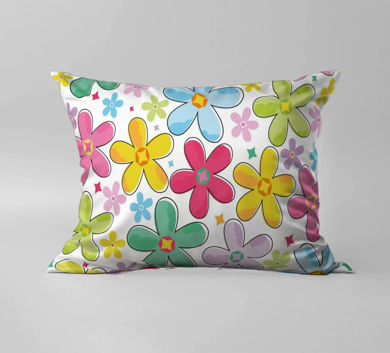 Modello a fiori colorati cuscino da GalerieGG