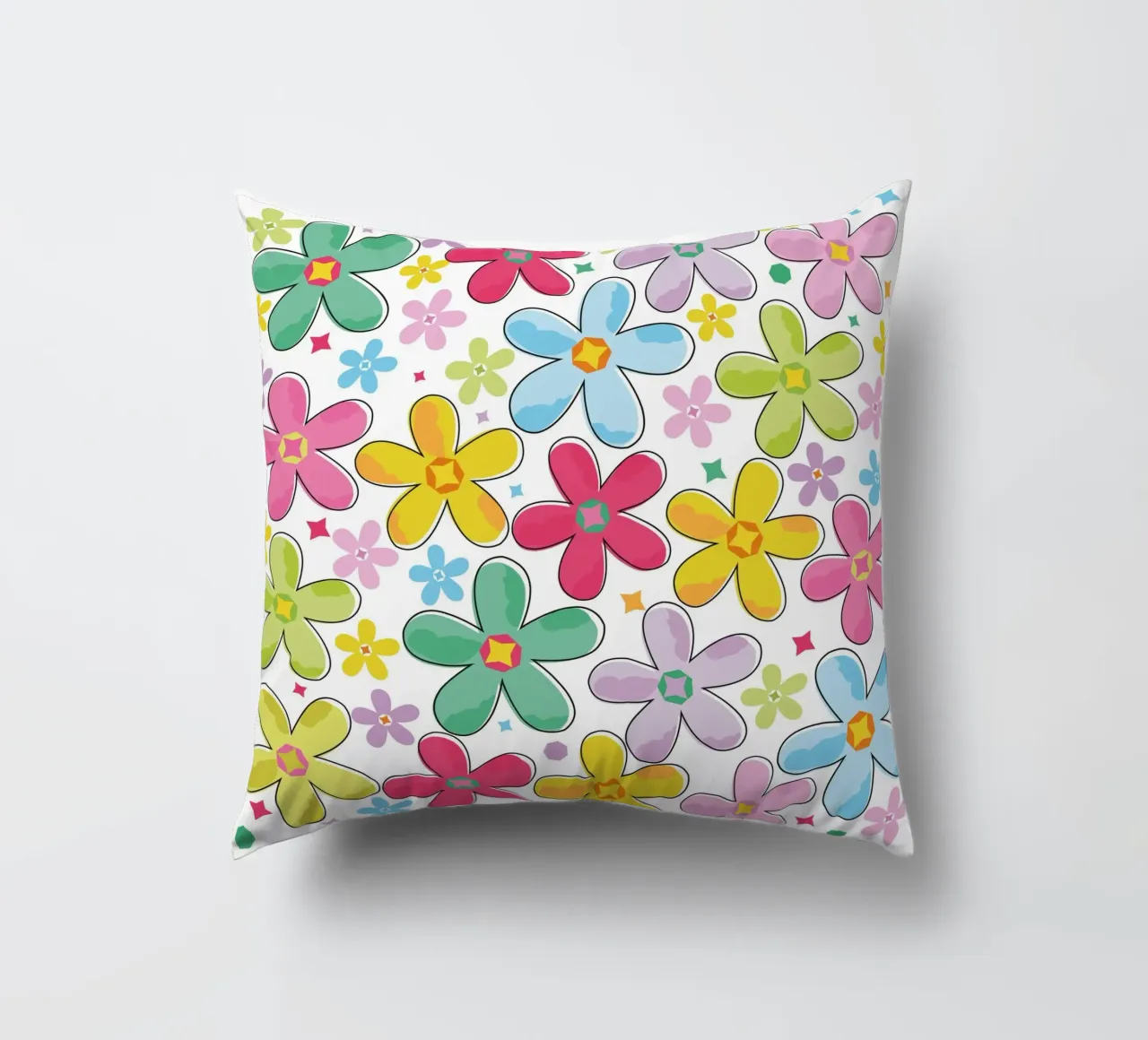 Modello a fiori colorati cuscino da GalerieGG