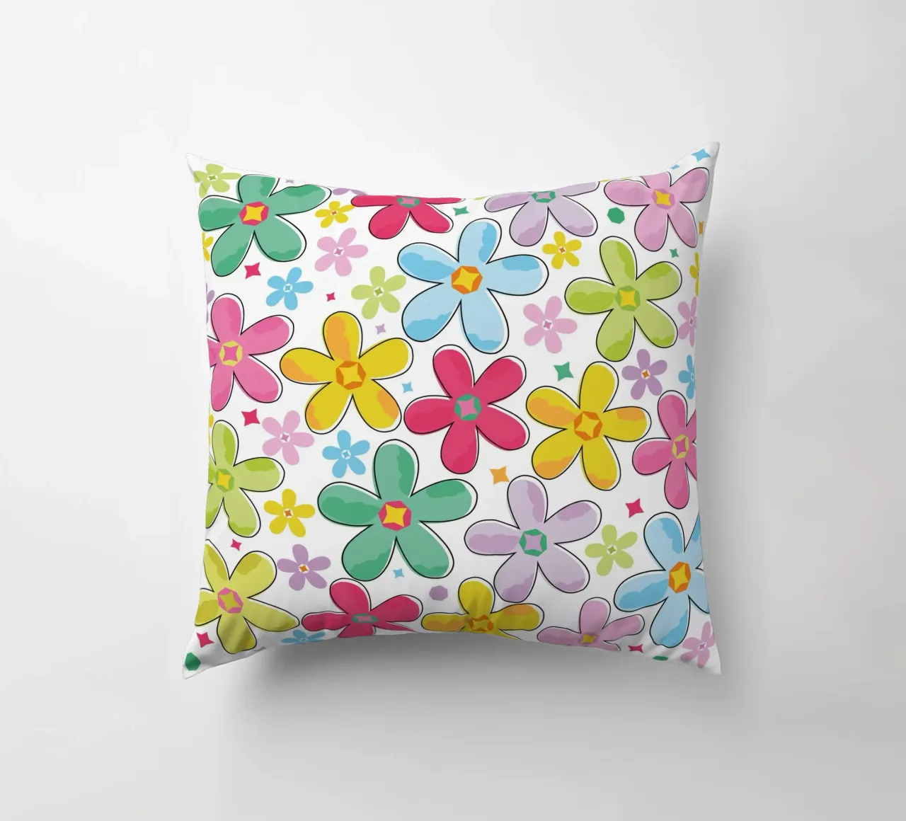 Modello a fiori colorati cuscino da GalerieGG
