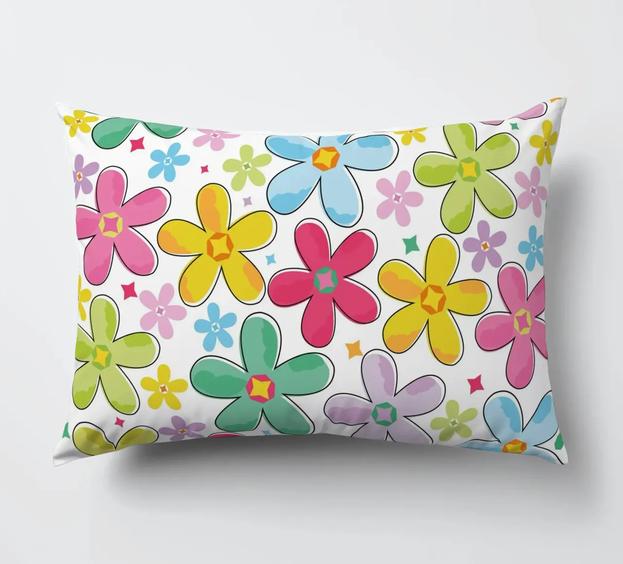 Modello a fiori colorati cuscino da GalerieGG