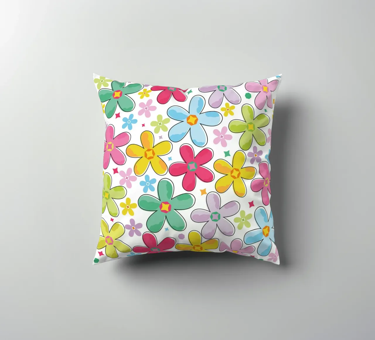 Modello a fiori colorati cuscino da GalerieGG