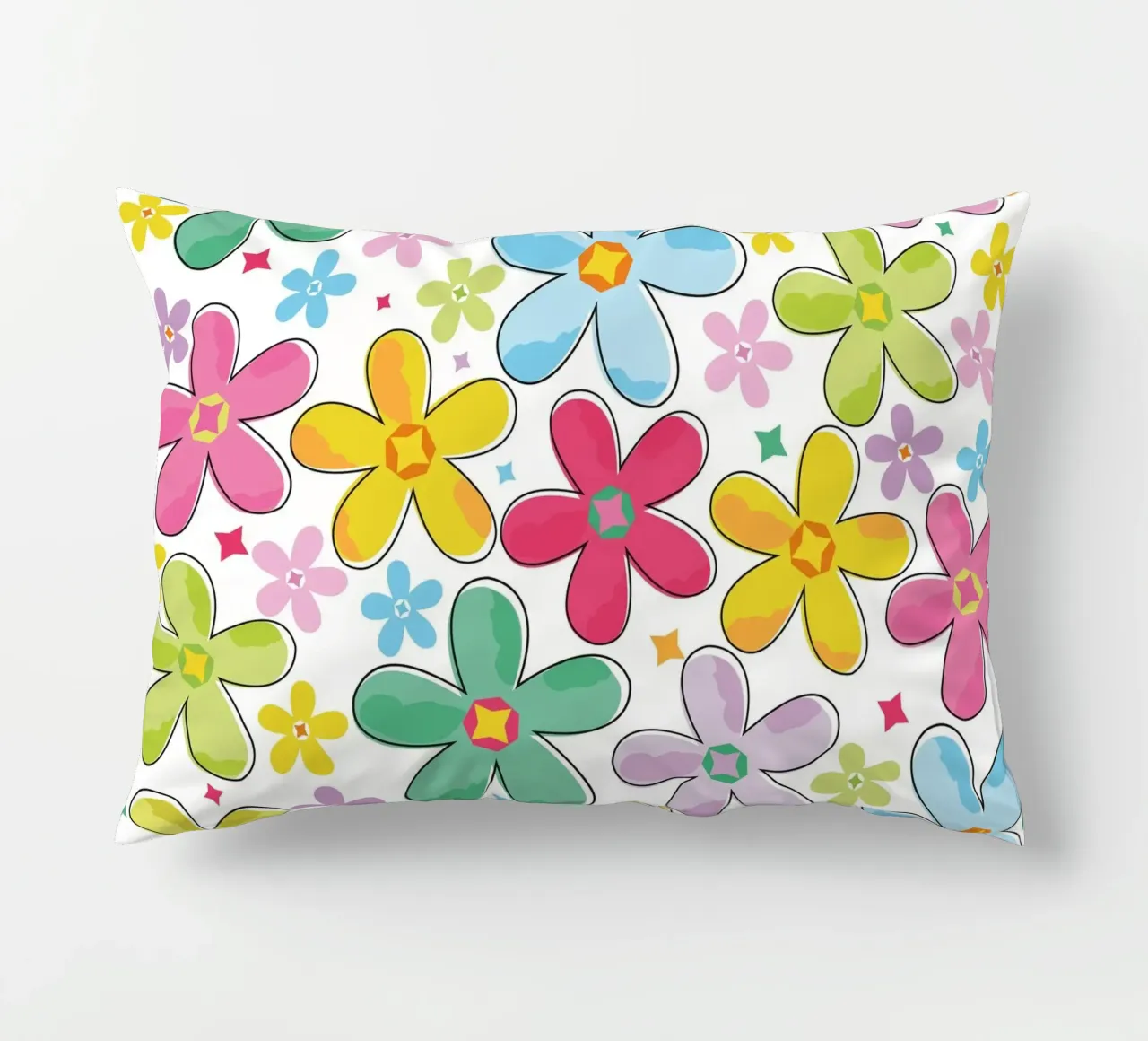 Modello a fiori colorati cuscino da GalerieGG