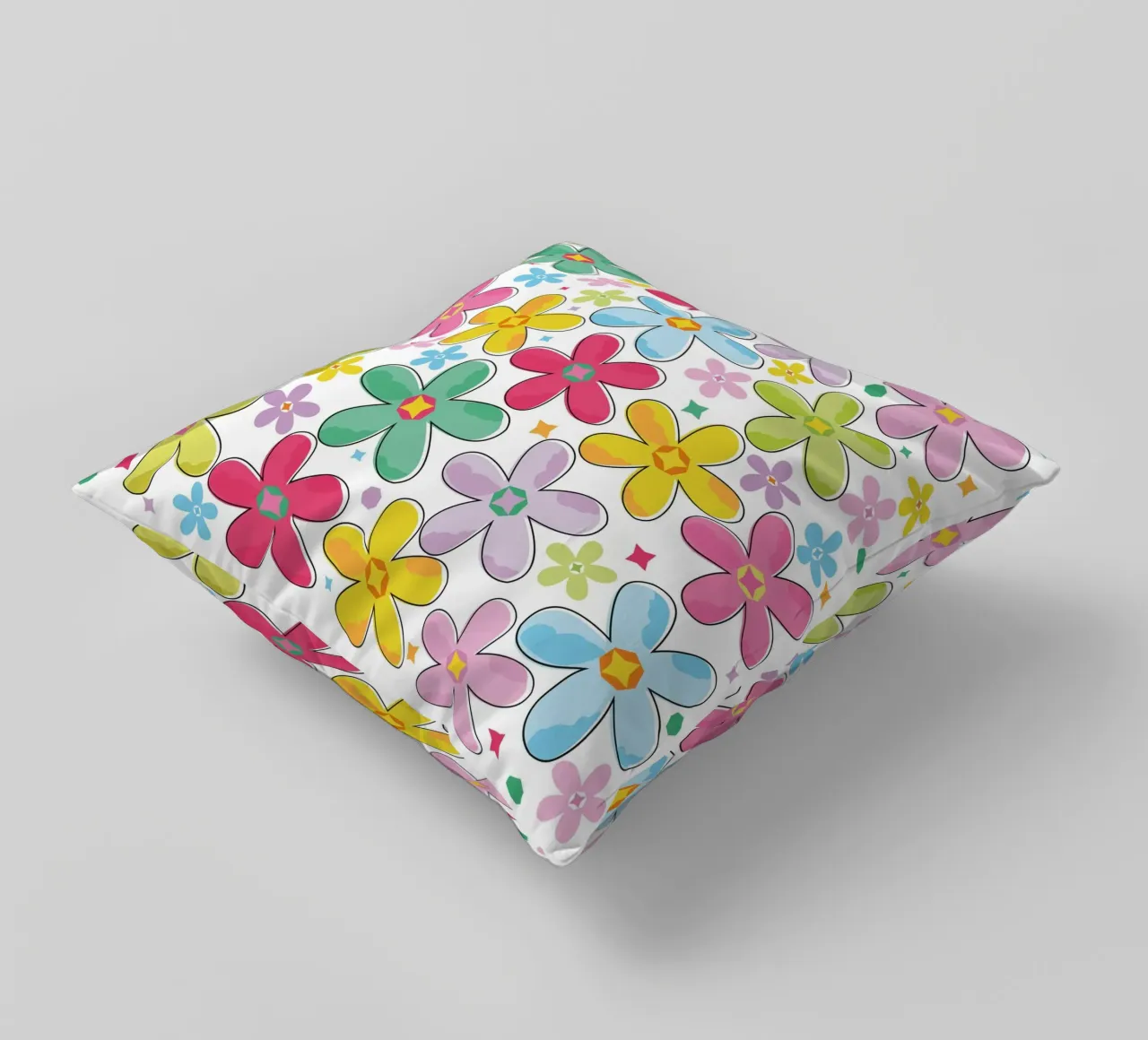 Modello a fiori colorati cuscino da GalerieGG