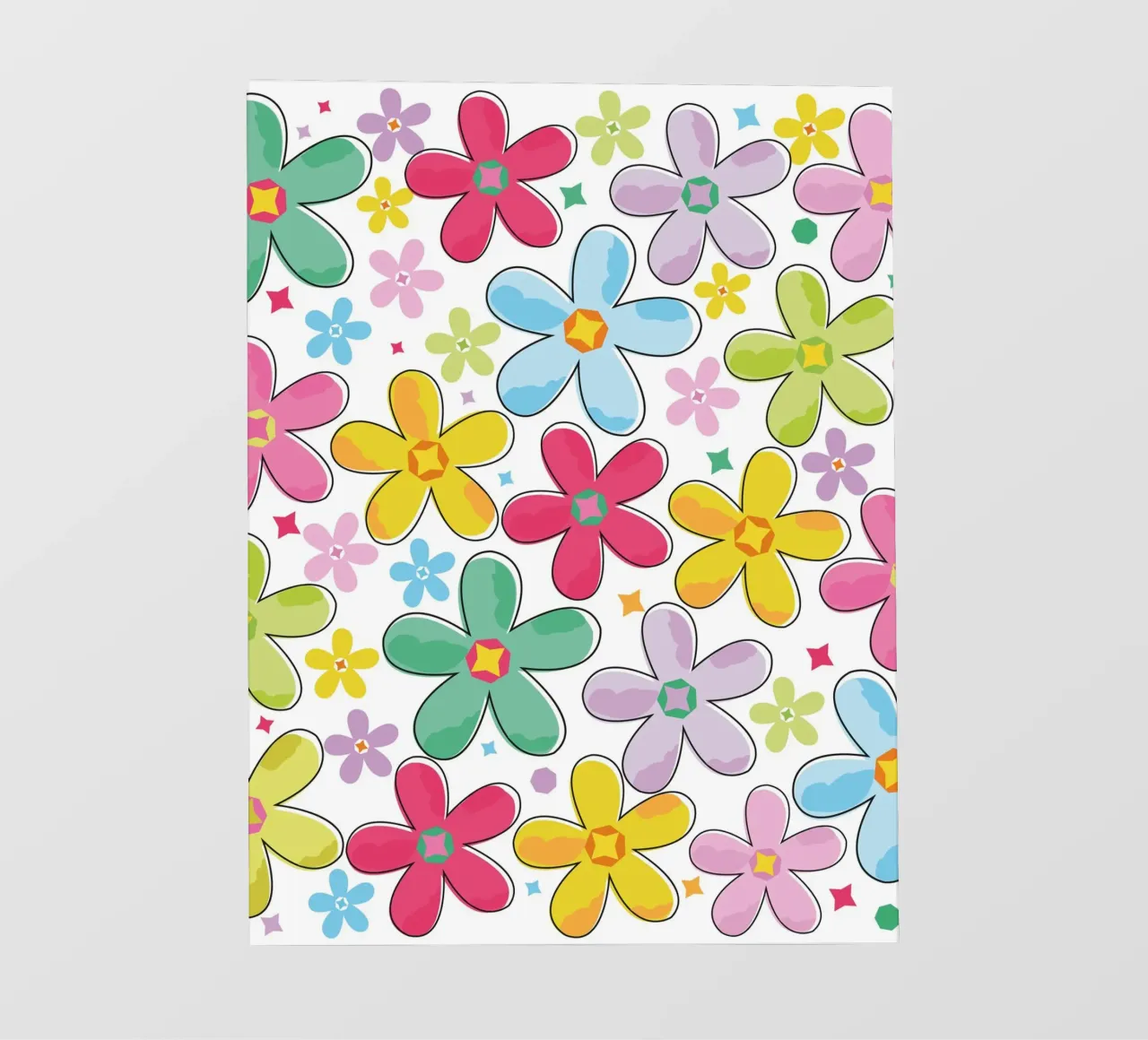 Modello a fiori colorati telo in pvc da GalerieGG