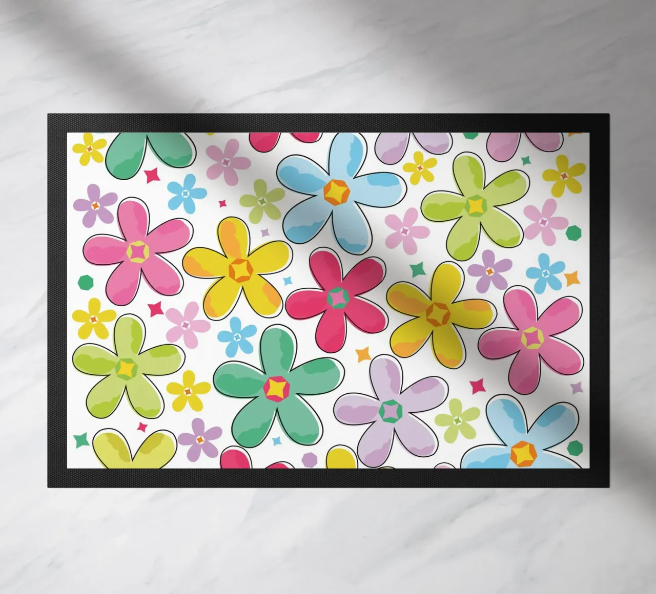 Modello a fiori colorati zerbino da GalerieGG
