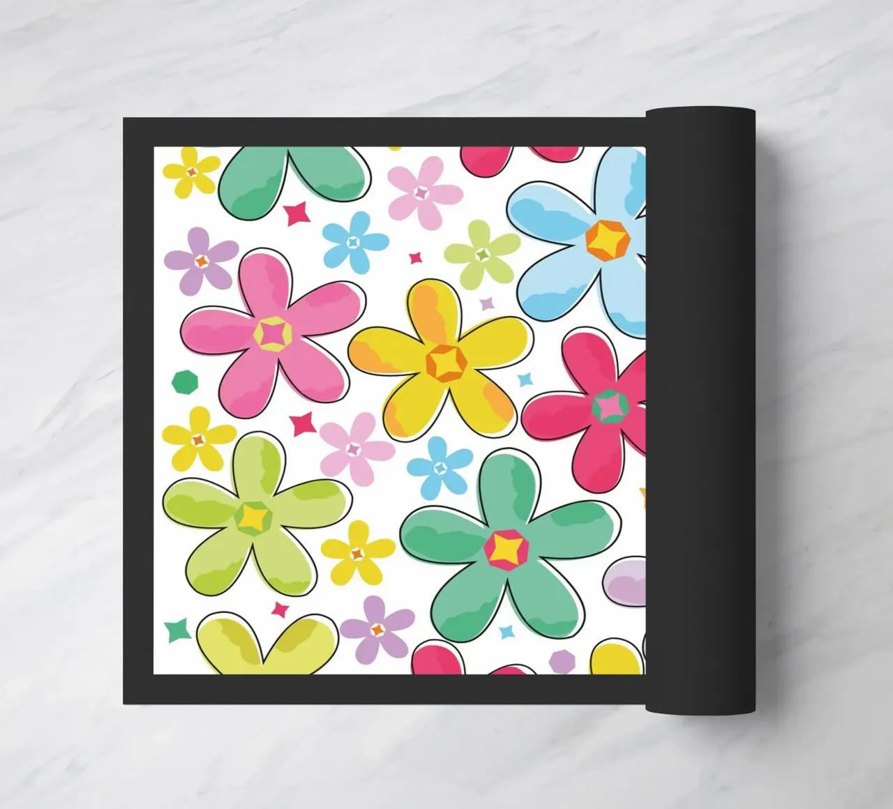 Modello a fiori colorati zerbino da GalerieGG