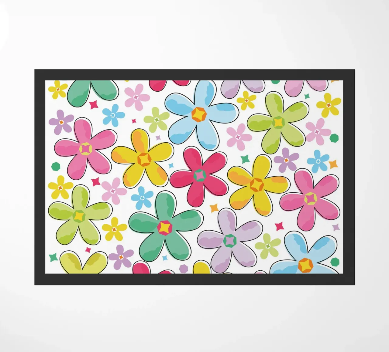 Modello a fiori colorati zerbino da GalerieGG