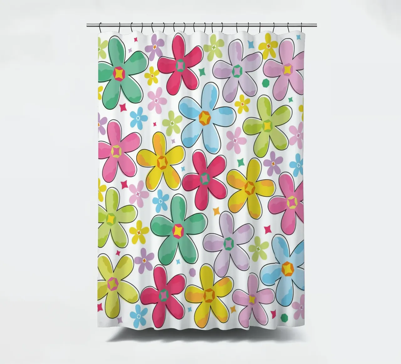 Modello a fiori colorati tenda da doccia da GalerieGG
