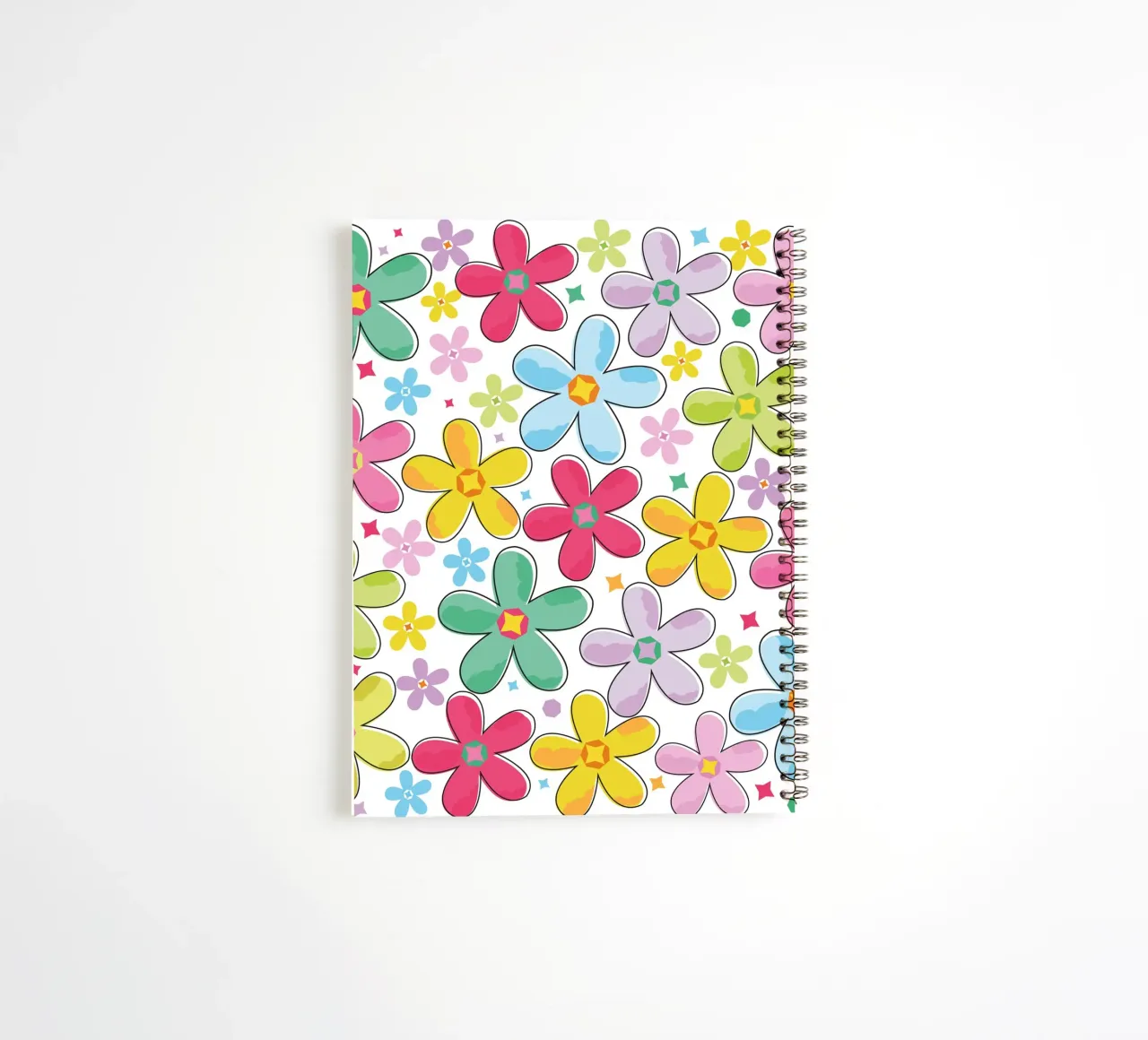 Modello a fiori colorati diario ad anelli da GalerieGG