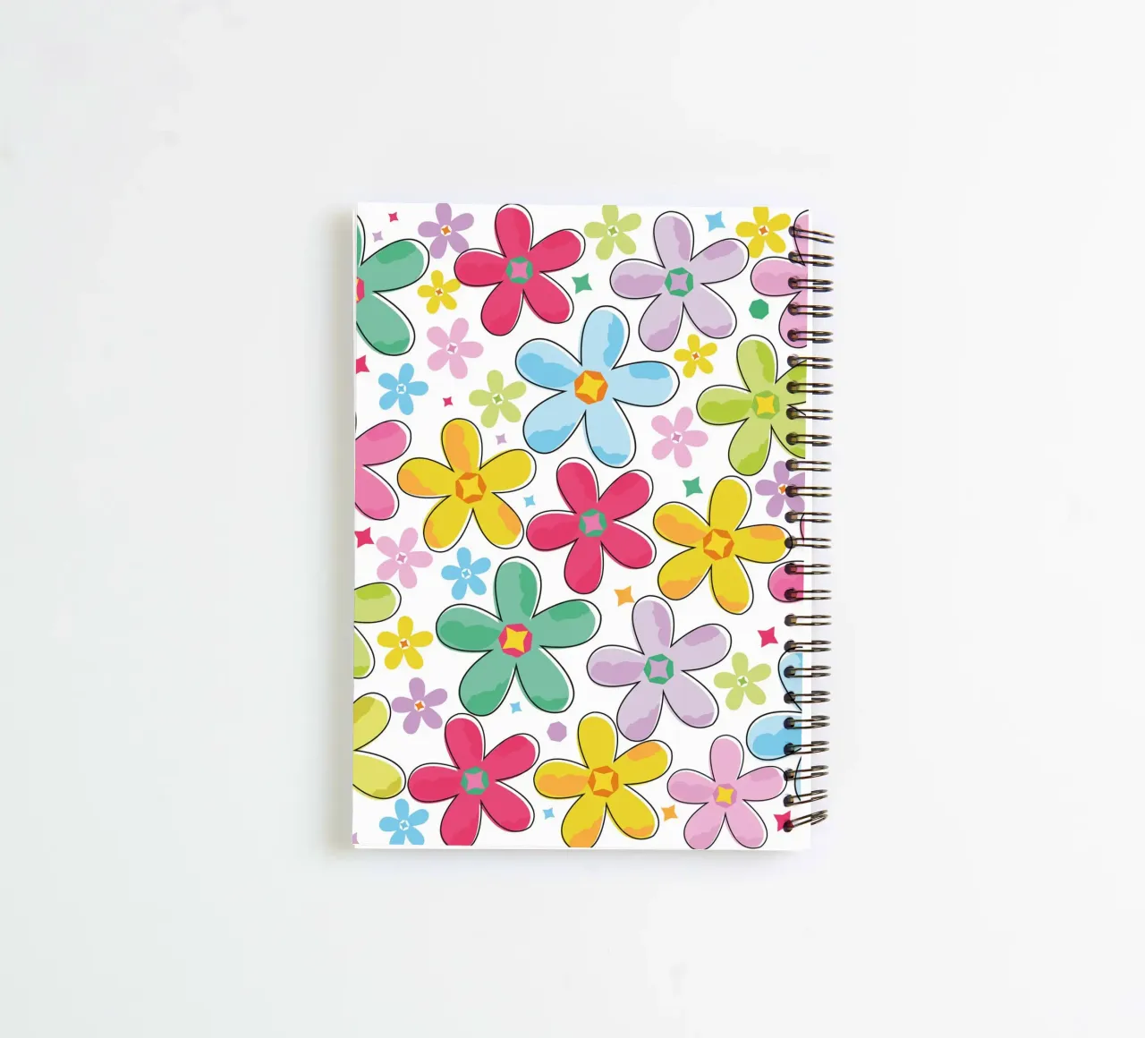Modello a fiori colorati diario ad anelli da GalerieGG