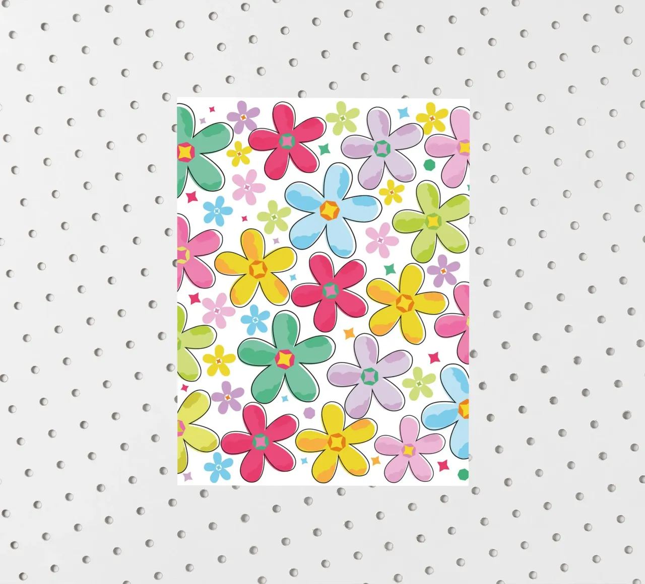 Modello a fiori colorati adesivo da GalerieGG