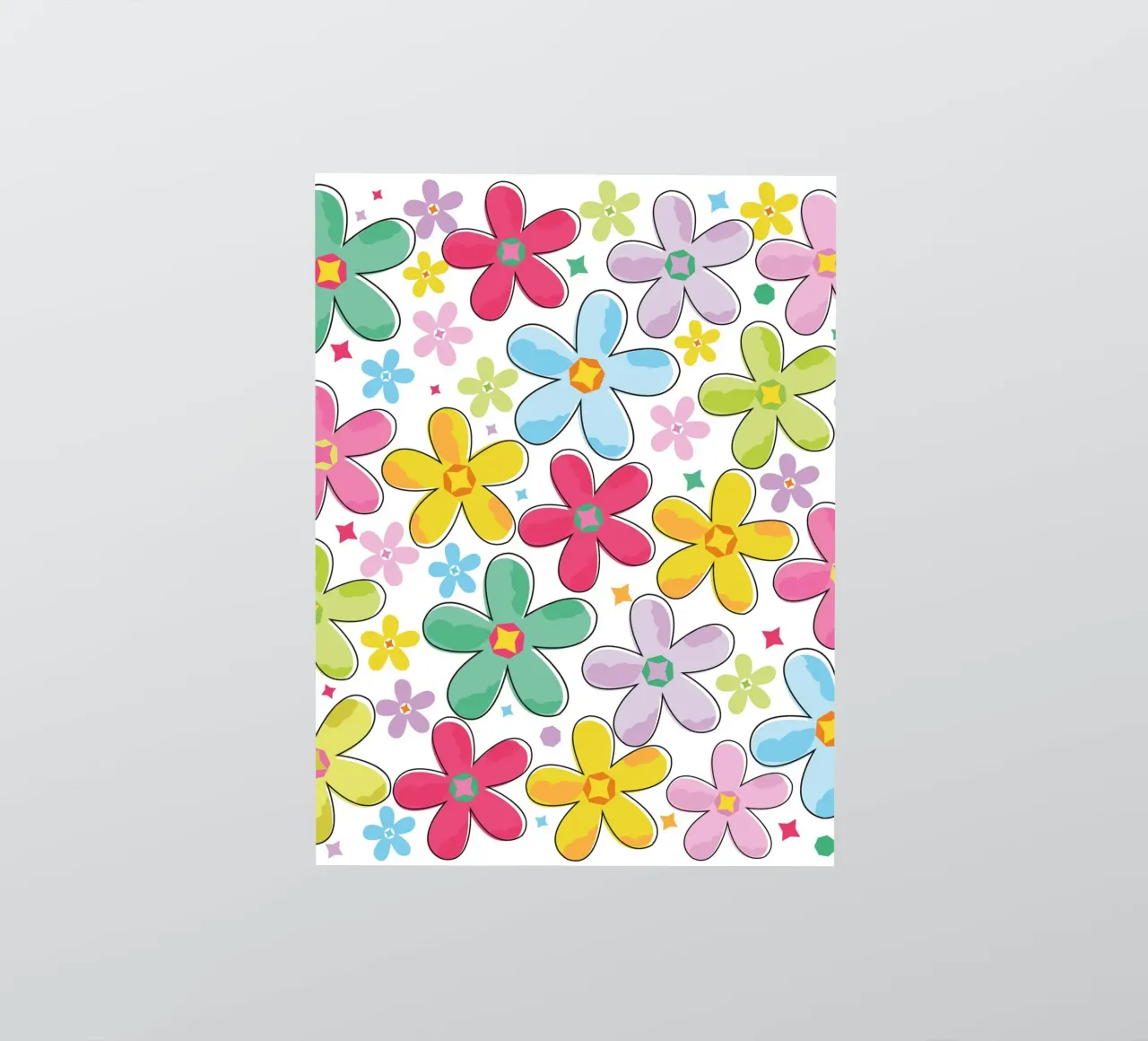 Modello a fiori colorati adesivo da GalerieGG