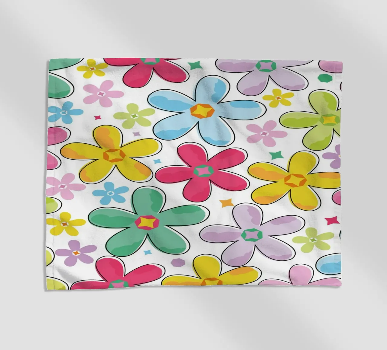 Modello a fiori colorati telo mare da GalerieGG