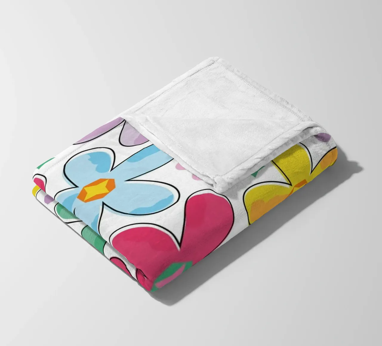 Modello a fiori colorati coperta in pile da GalerieGG