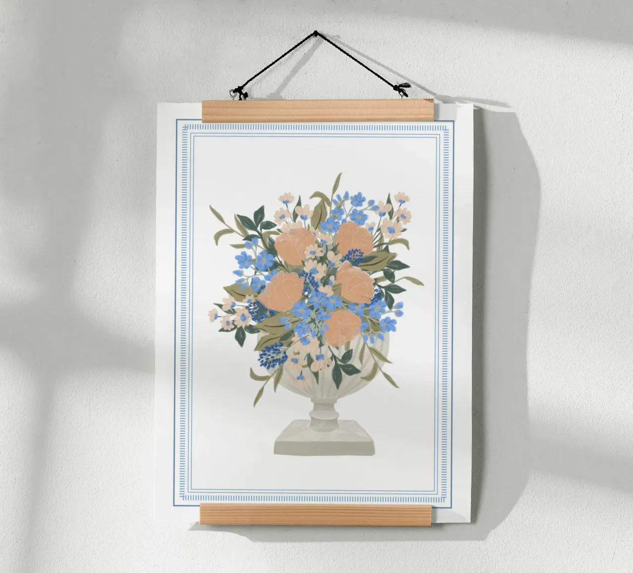 Bouquet in vaso a calice carta hahnemühle da herzundpapier