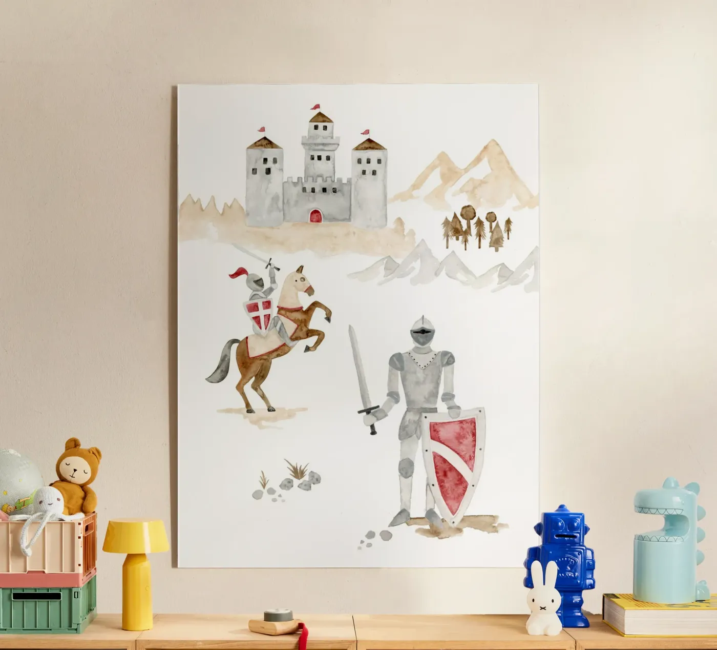 Knight acryl van herzundpapier