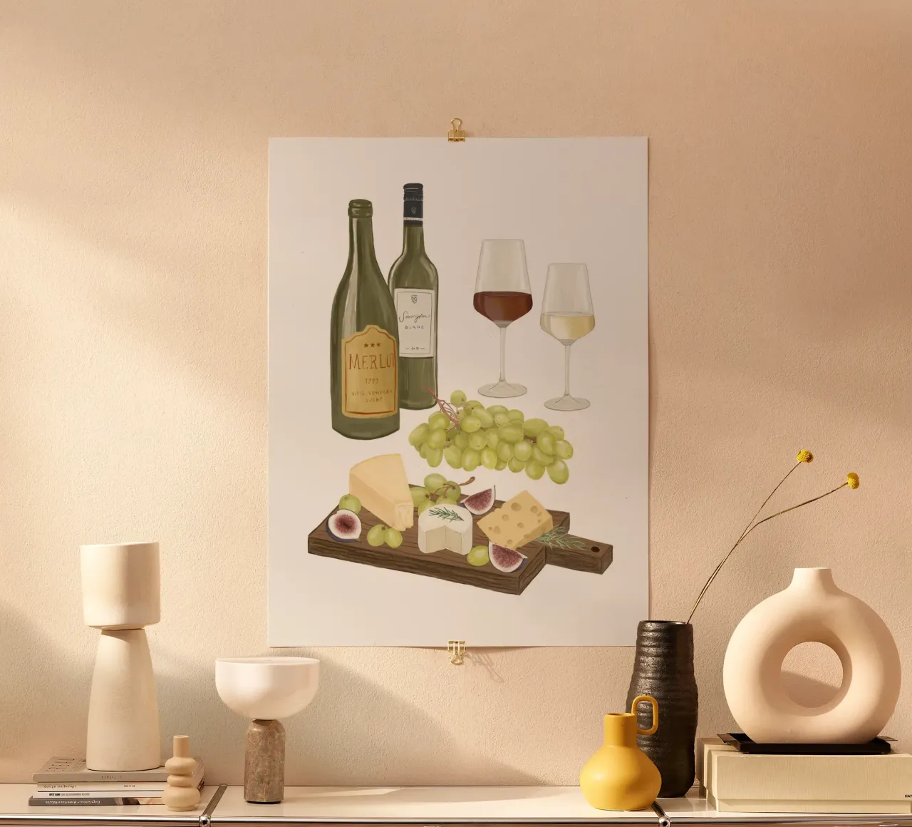 Formaggio e vino carta hahnemühle da herzundpapier