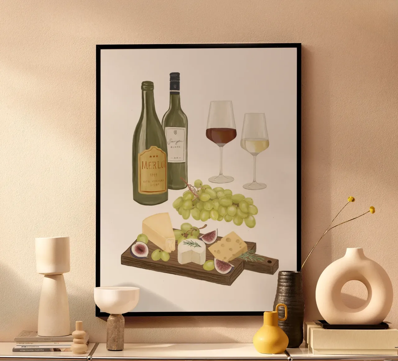 Formaggio e vino carta hahnemühle da herzundpapier