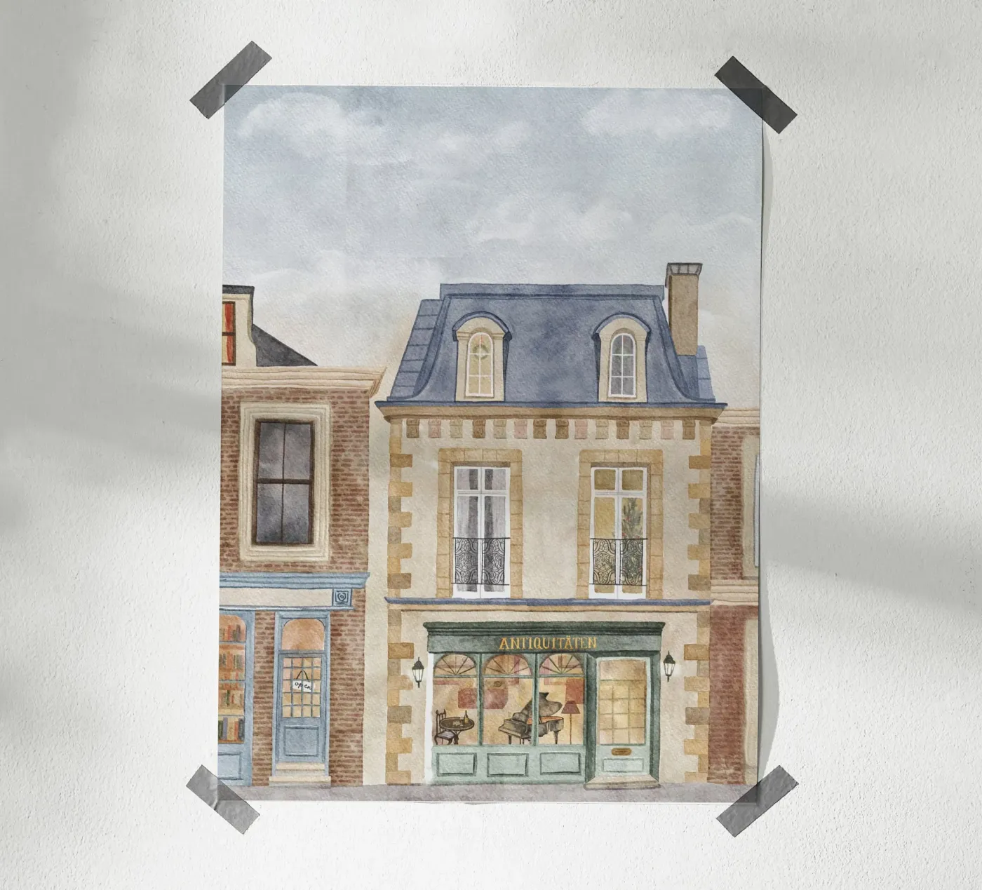 Stadthaus Poster von herzundpapier