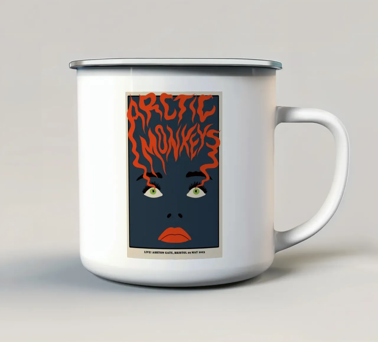 Live Ashton Gate Arctic Monkeys Concert Poster tazza in smalto da ASGONY
