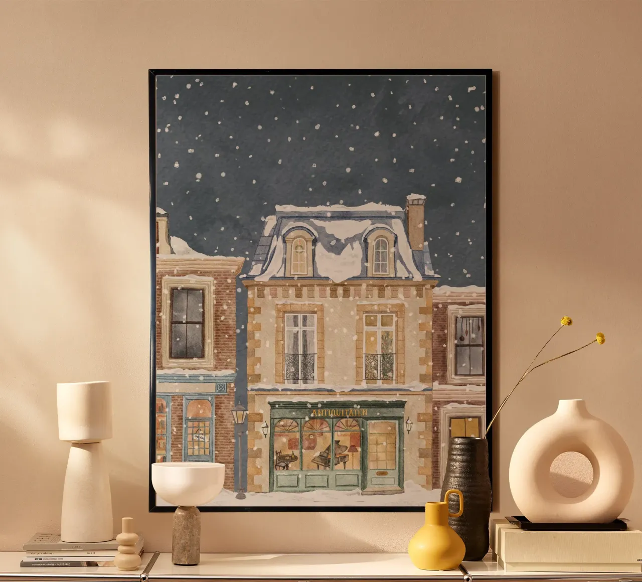 Inverno in città carta hahnemühle da herzundpapier
