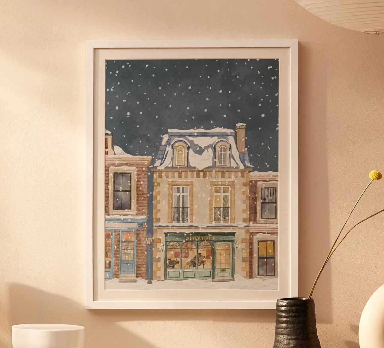 Inverno in città carta hahnemühle da herzundpapier