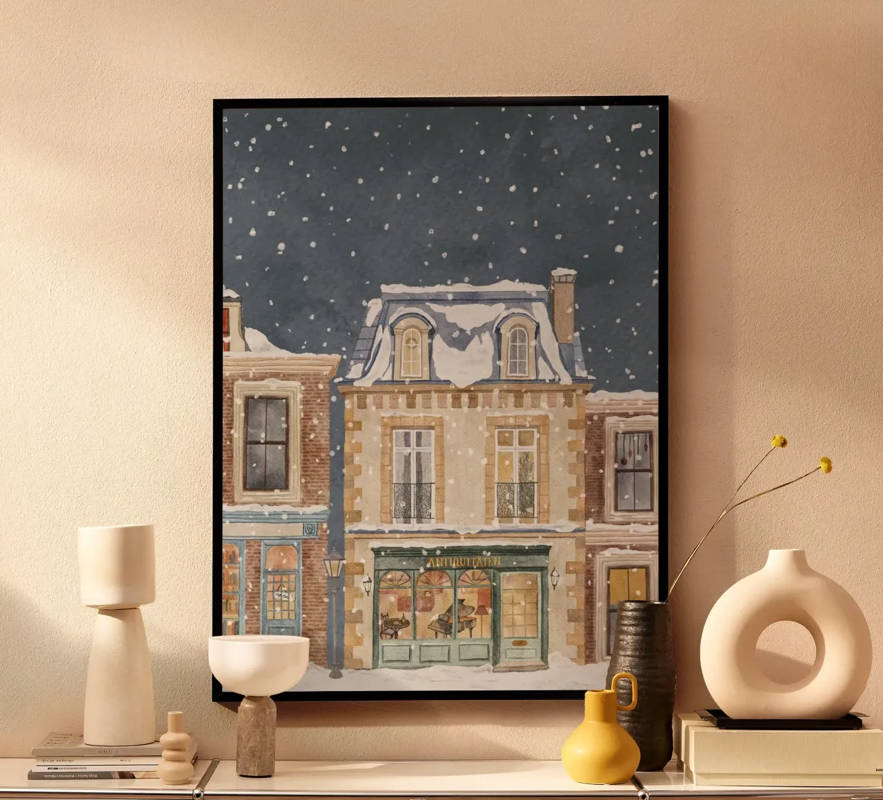 Inverno in città carta hahnemühle da herzundpapier