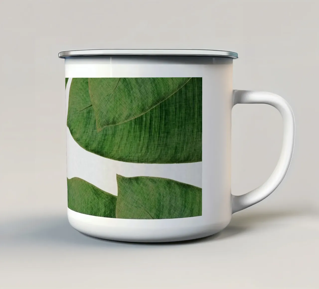 Banana Leaf I tazza in smalto da Orara Studio