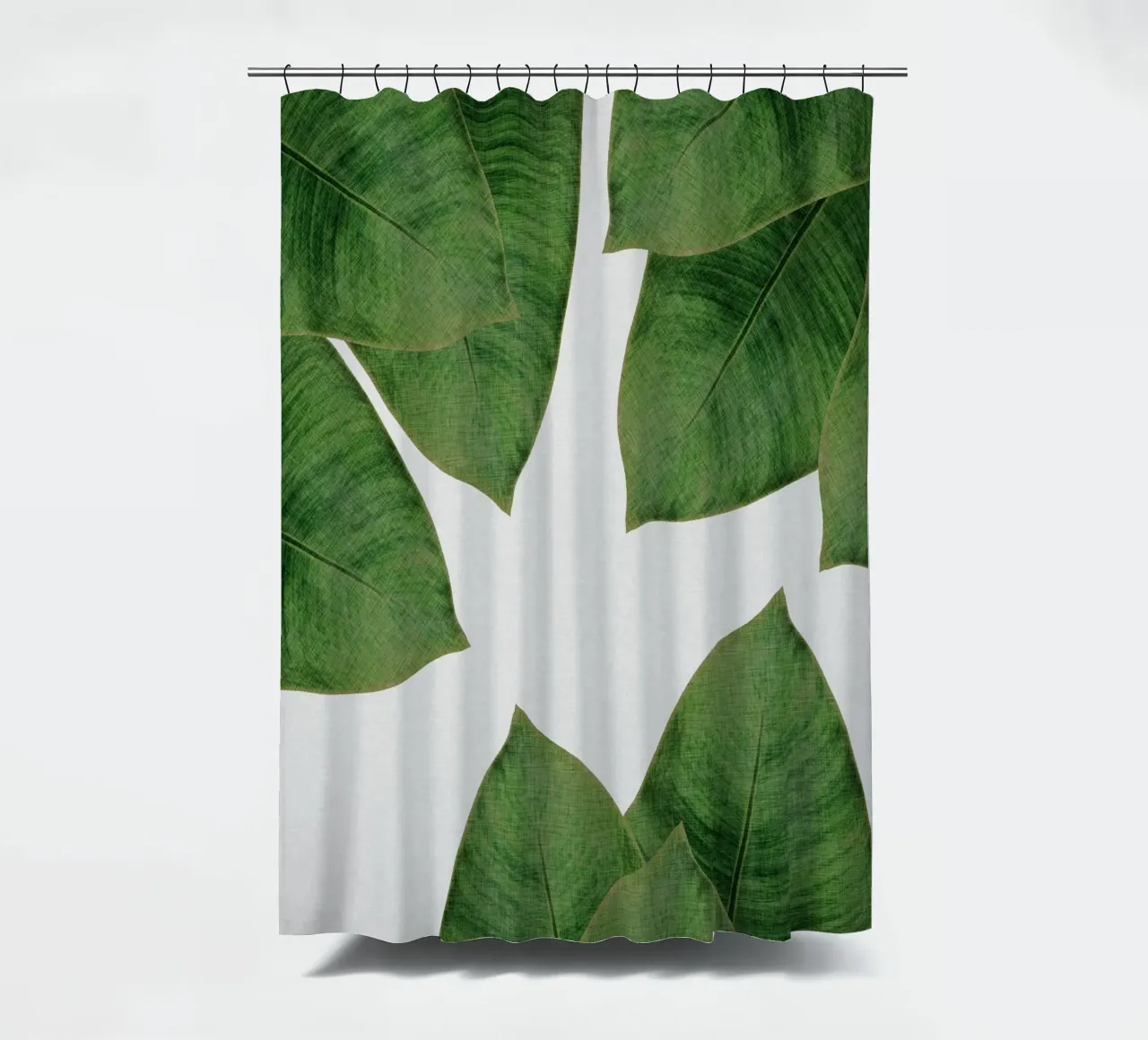 Banana Leaf I shower curtain by Orara Studio