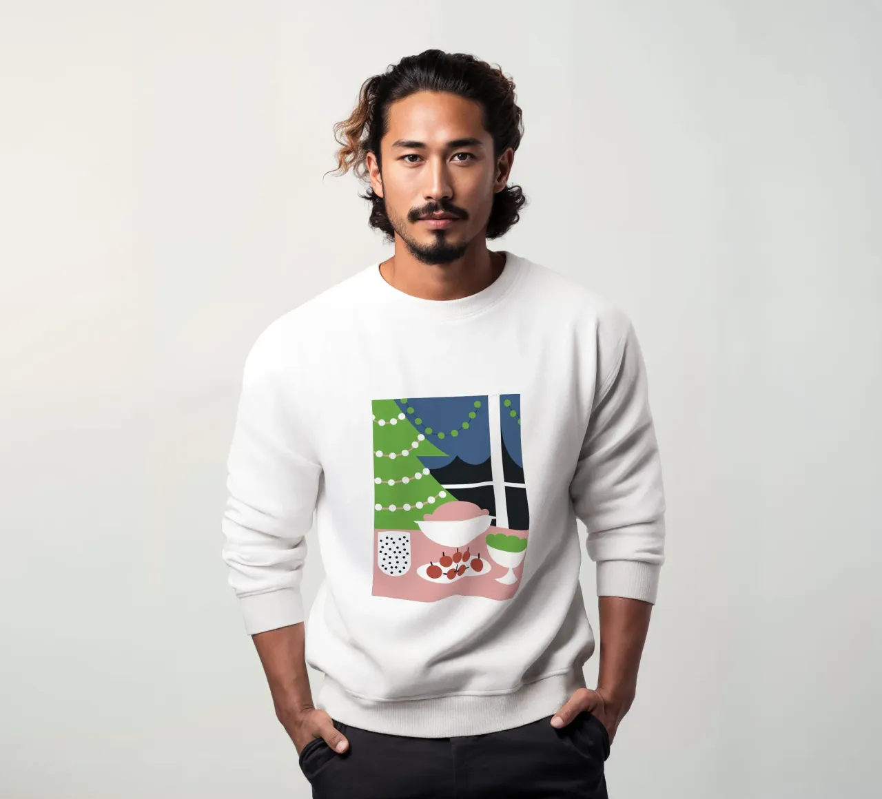Cena de Navidad sudadera de LOOK DIFFERENT