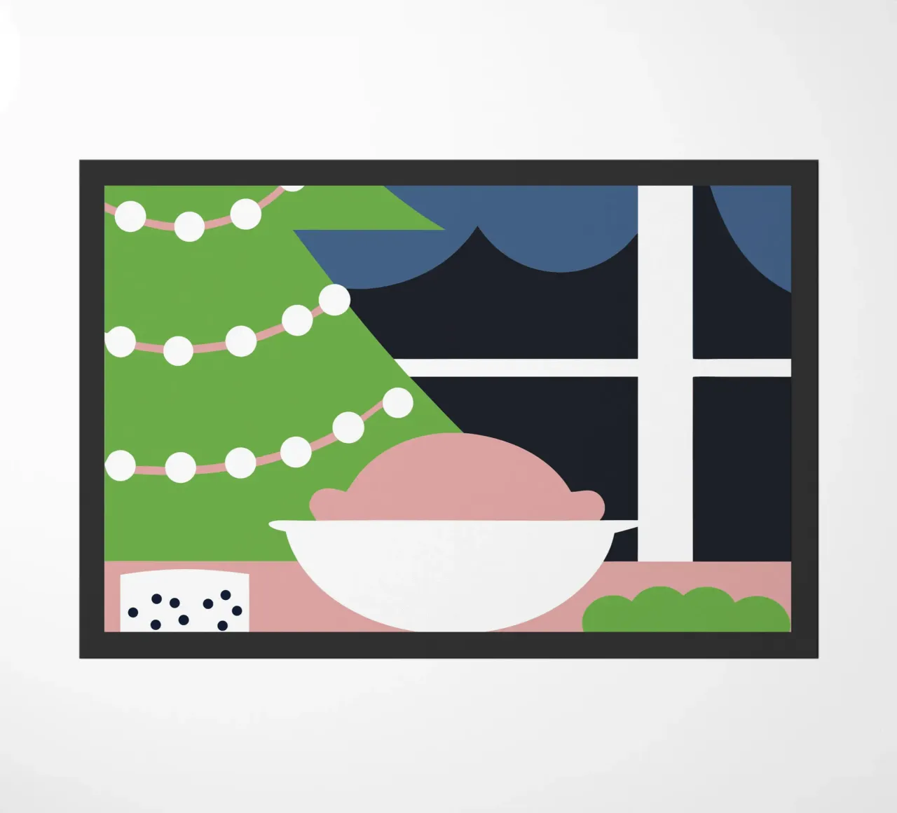 Kerstdiner deurmat van LOOK DIFFERENT