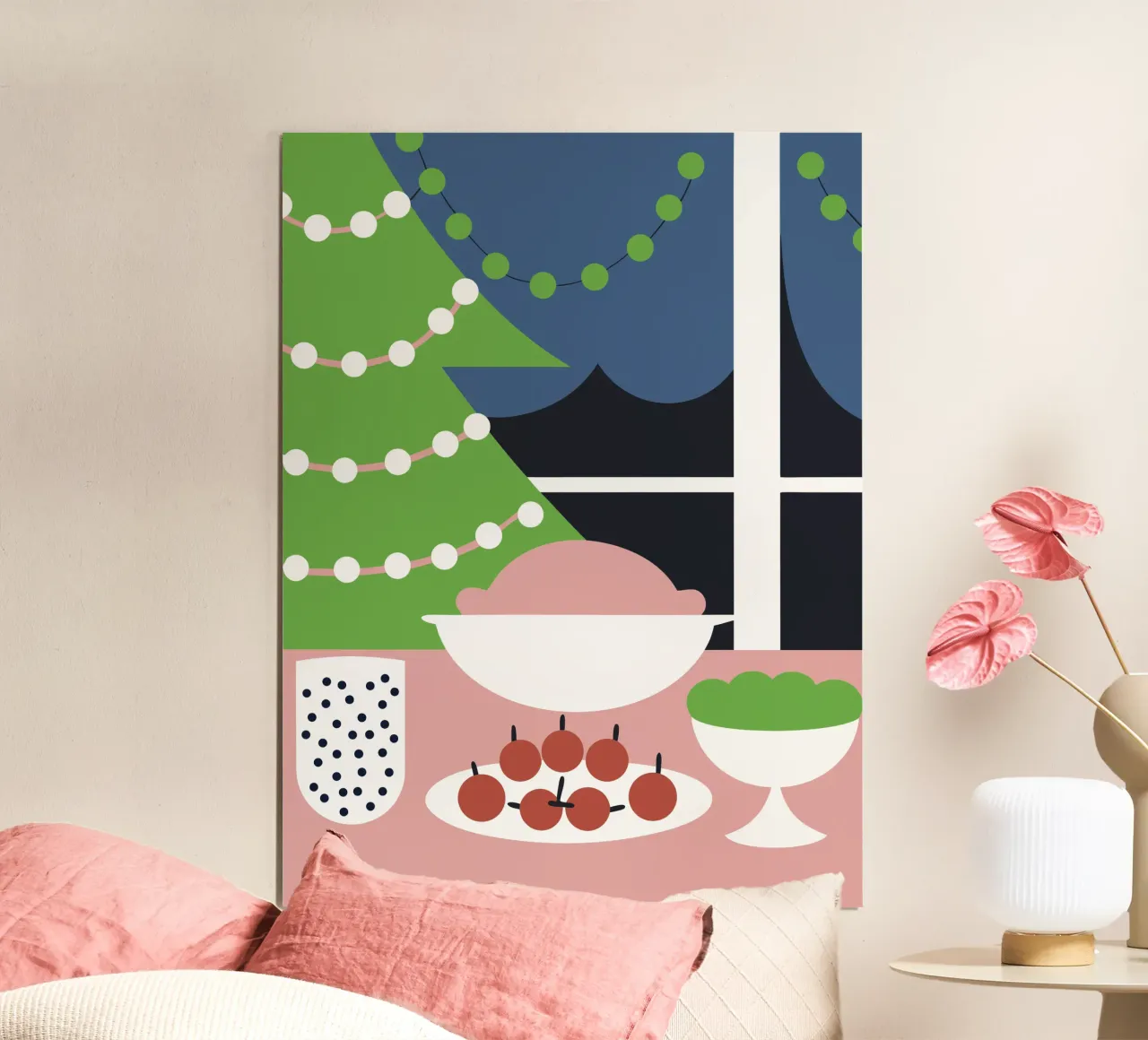 Kerstdiner poster van LOOK DIFFERENT