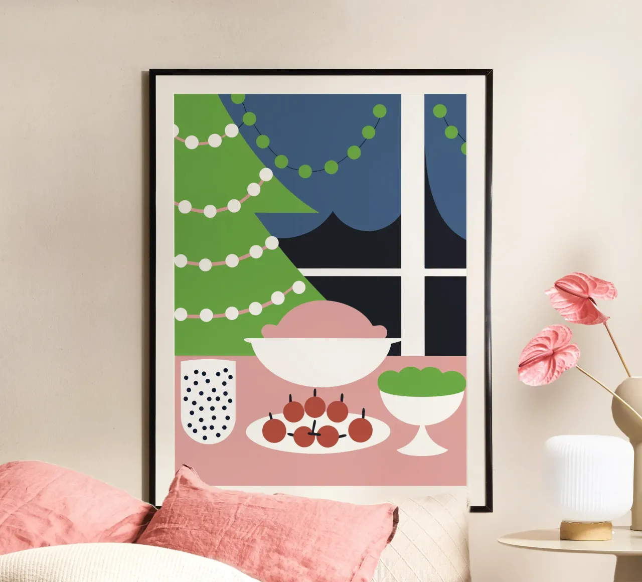 Kerstdiner poster van LOOK DIFFERENT