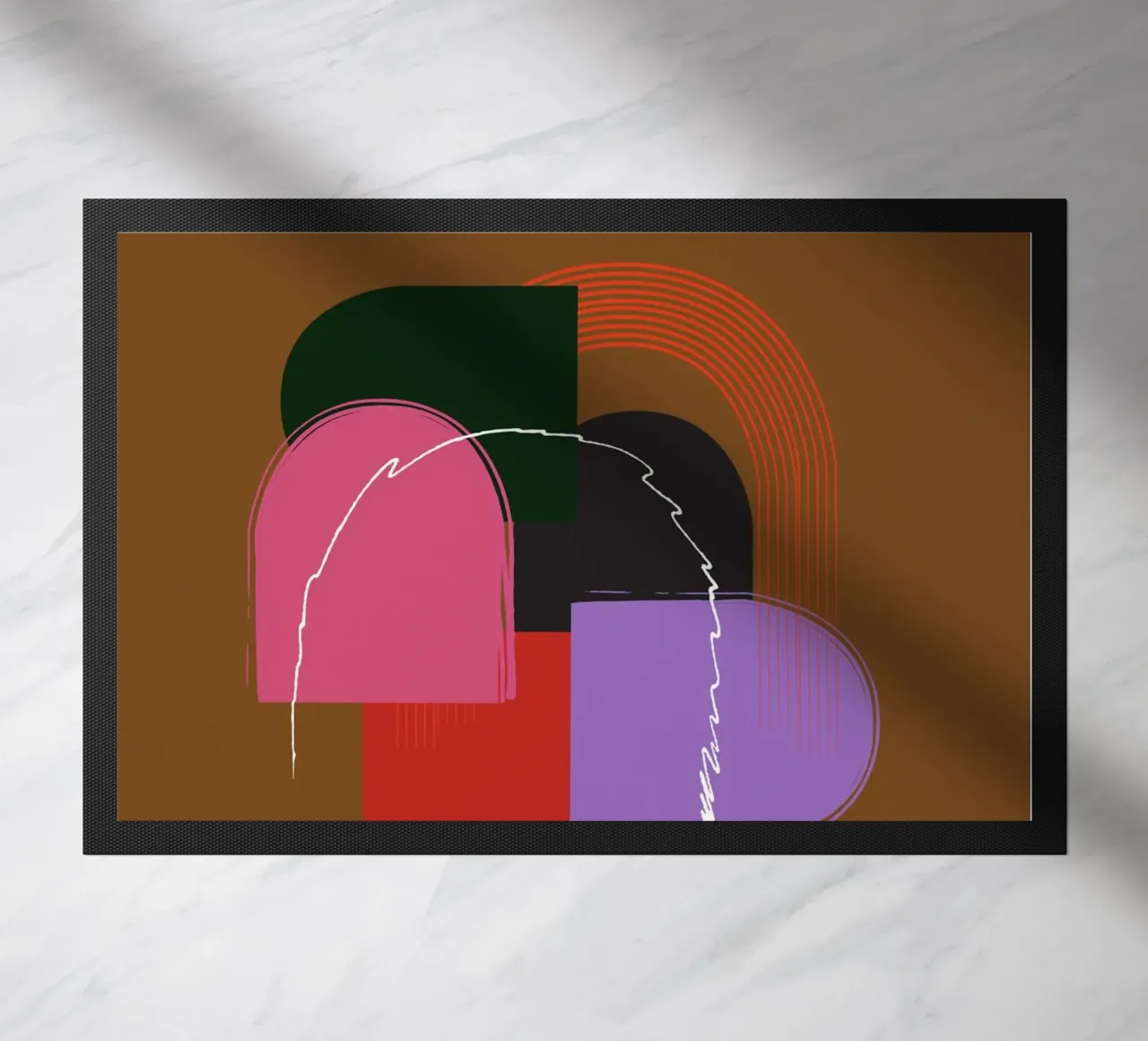 geometric deurmat van XOXO Arte