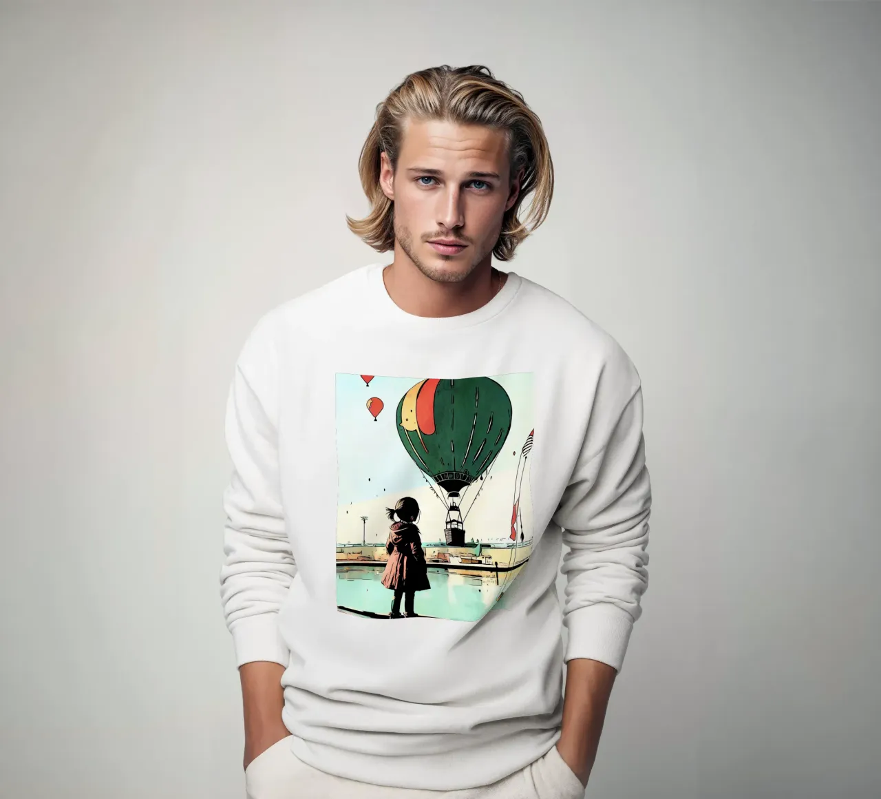 Ragazza con palloncini #2 felpa da ZAMART - PopArt