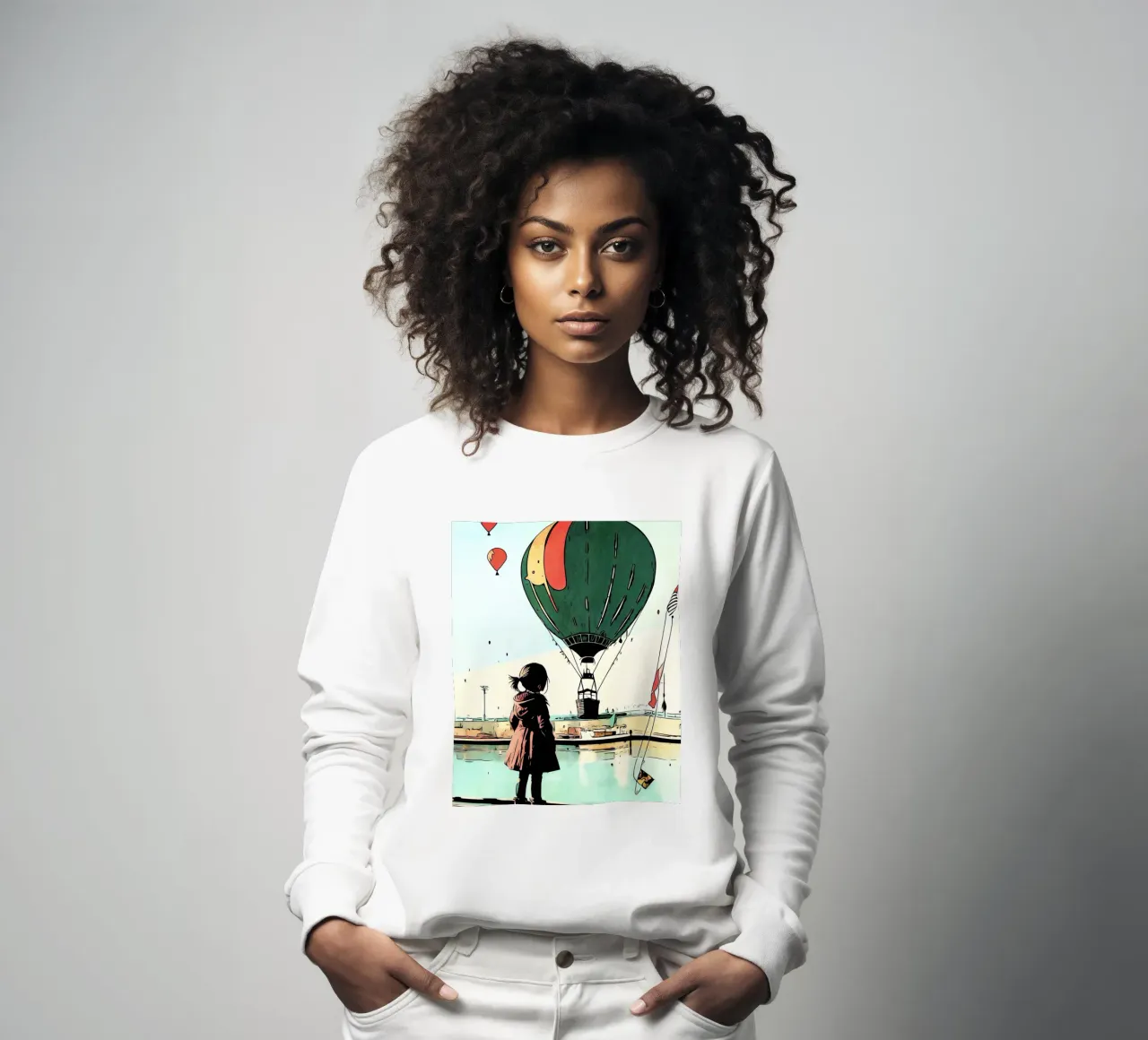 Ragazza con palloncini #2 felpa da ZAMART - PopArt