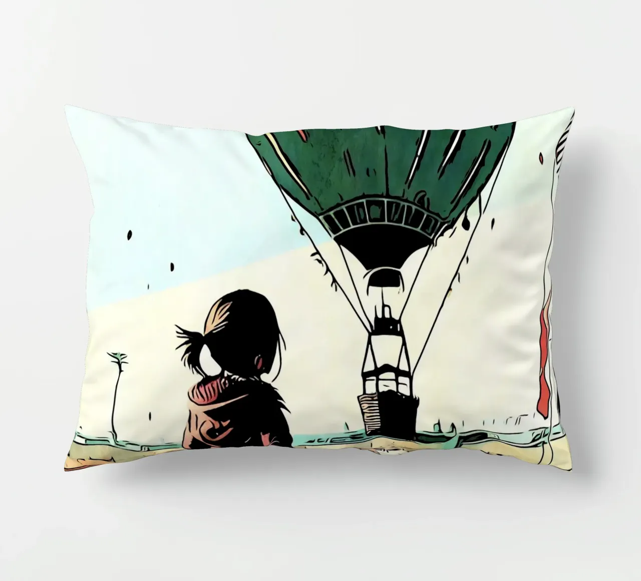 Ragazza con palloncini #2 cuscino da ZAMART - PopArt