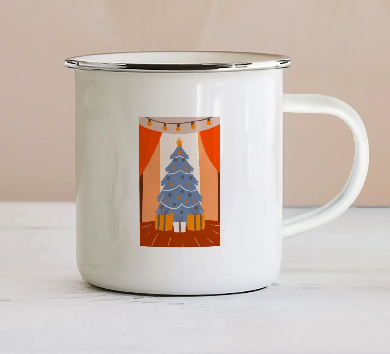 Albero di Natale e regali tazza in smalto da PERSONAL TOUCH