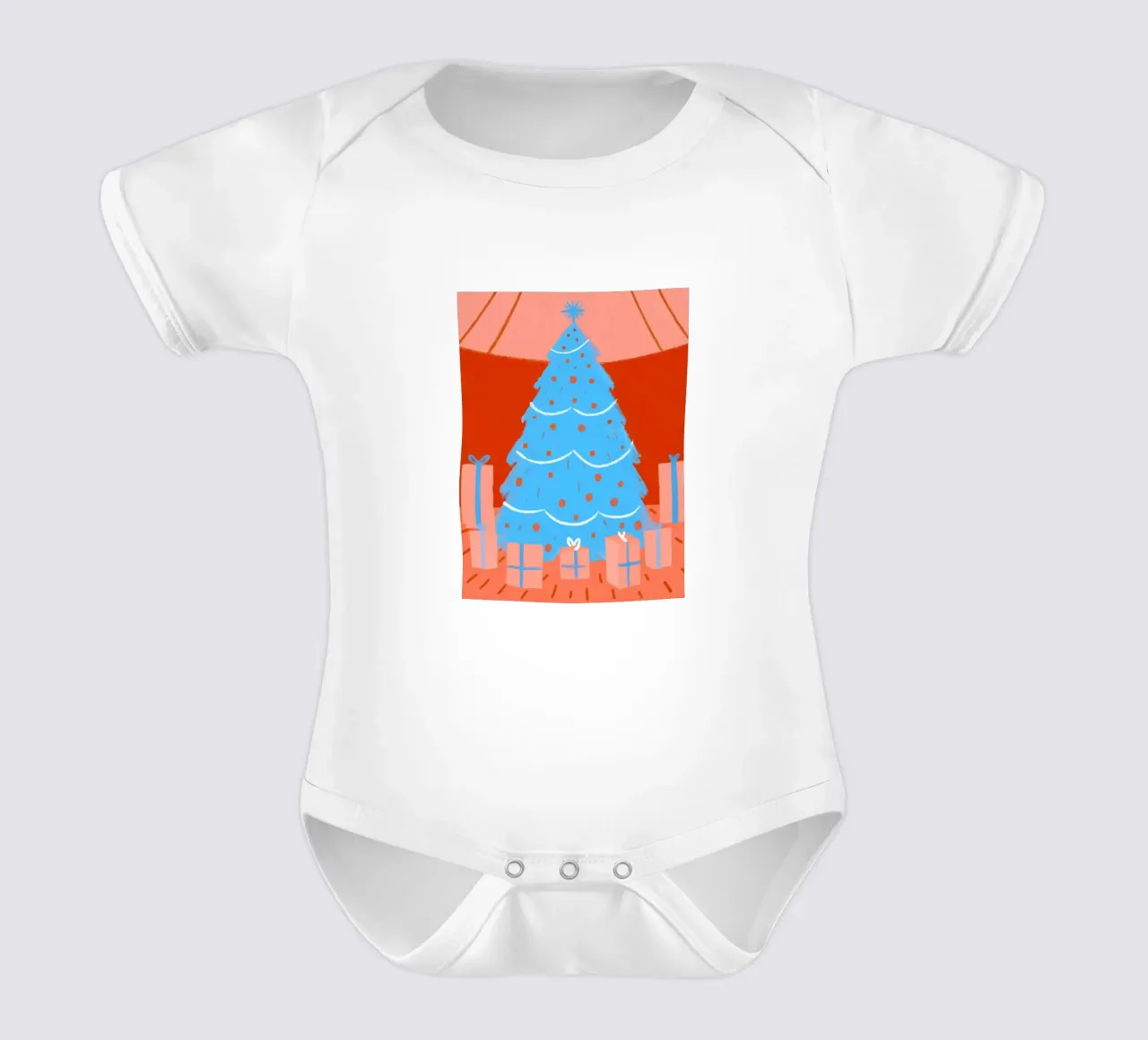 Albero di Natale e regali body neonato maniche corte da PERSONAL TOUCH