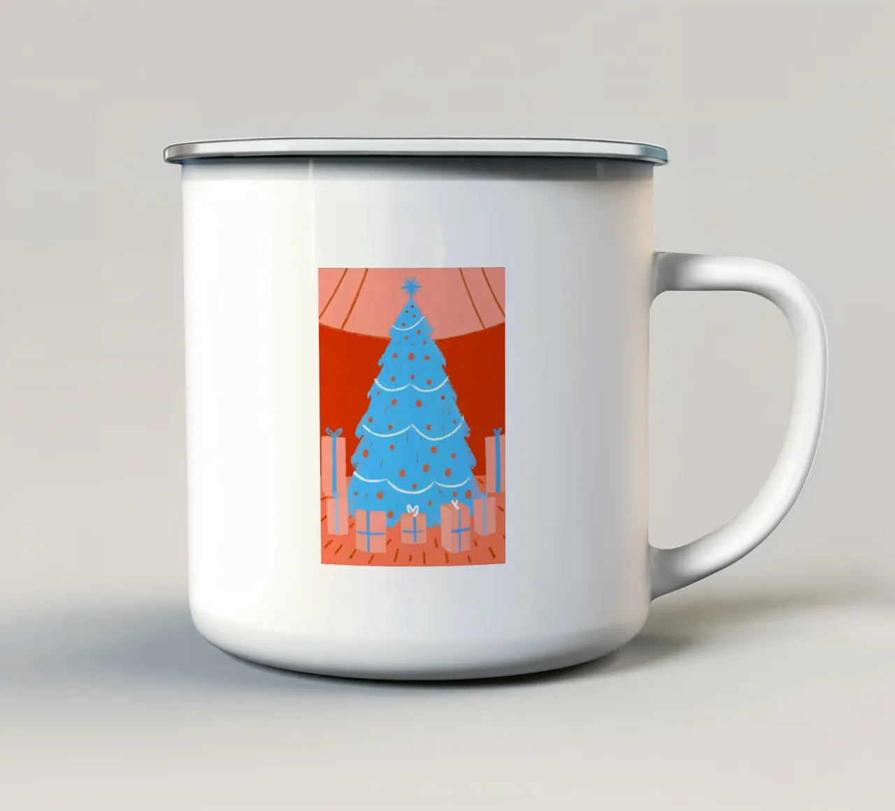 Albero di Natale e regali tazza in smalto da PERSONAL TOUCH