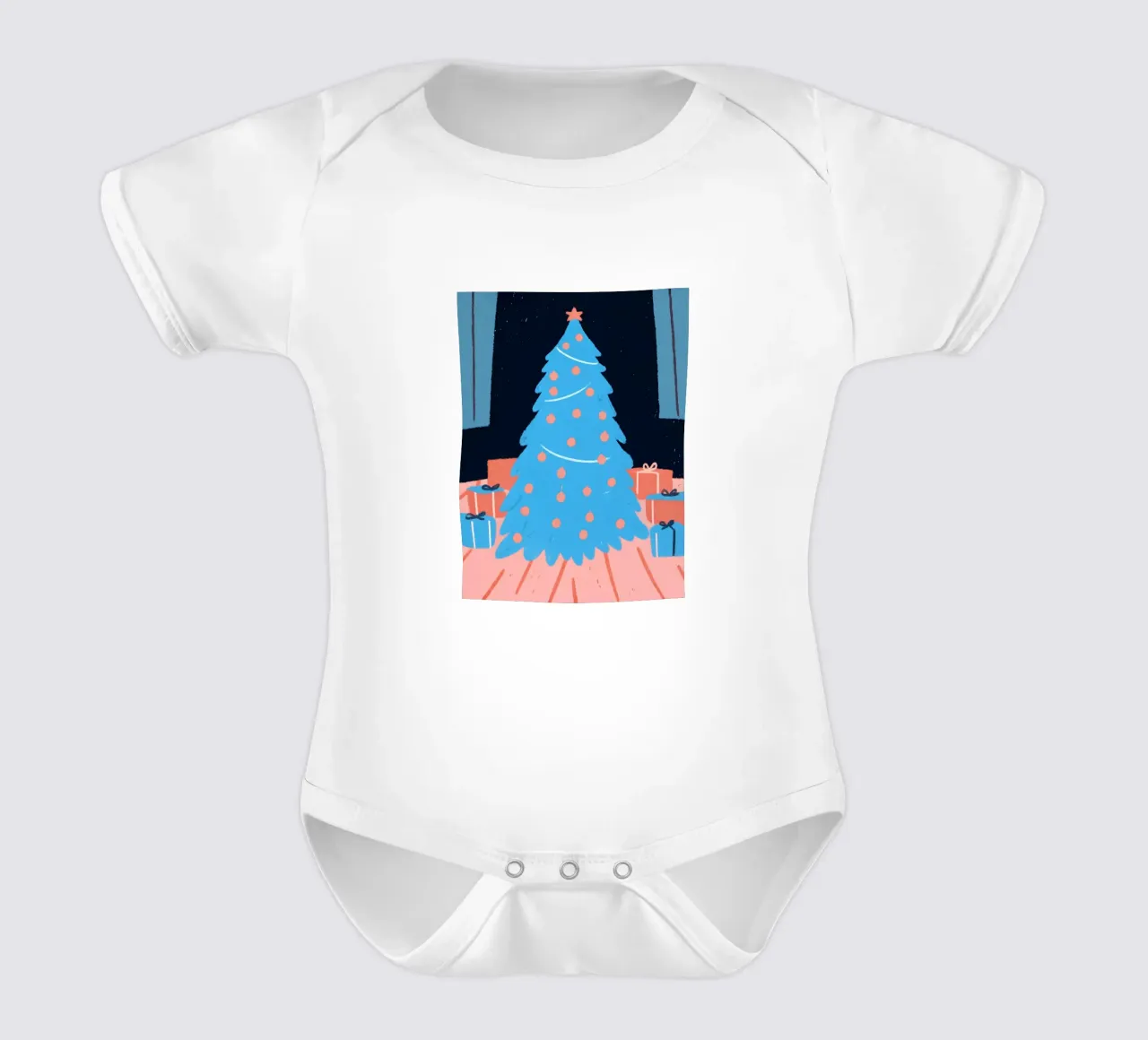 Albero di Natale e regali body neonato maniche corte da PERSONAL TOUCH