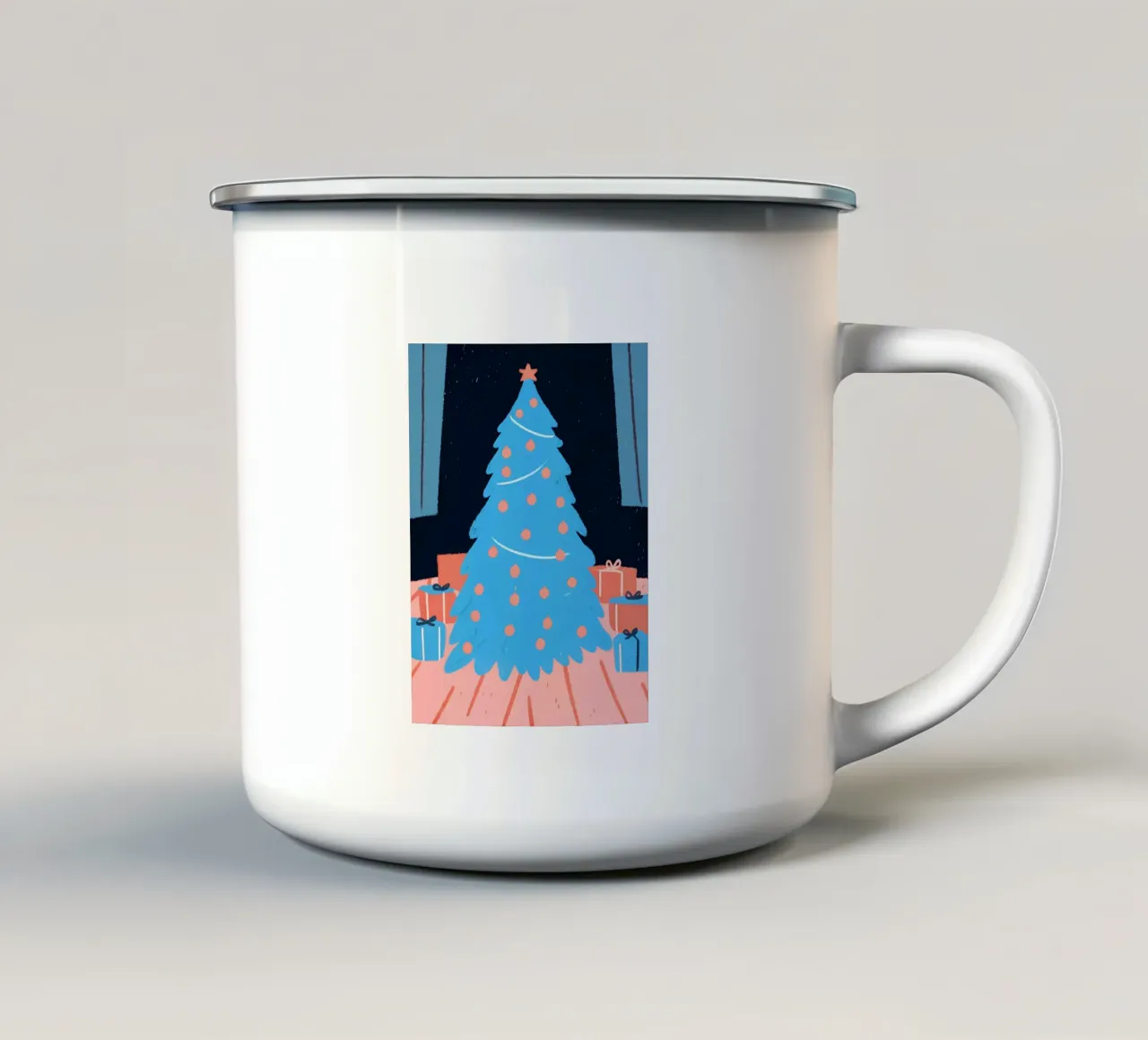 Albero di Natale e regali tazza in smalto da PERSONAL TOUCH