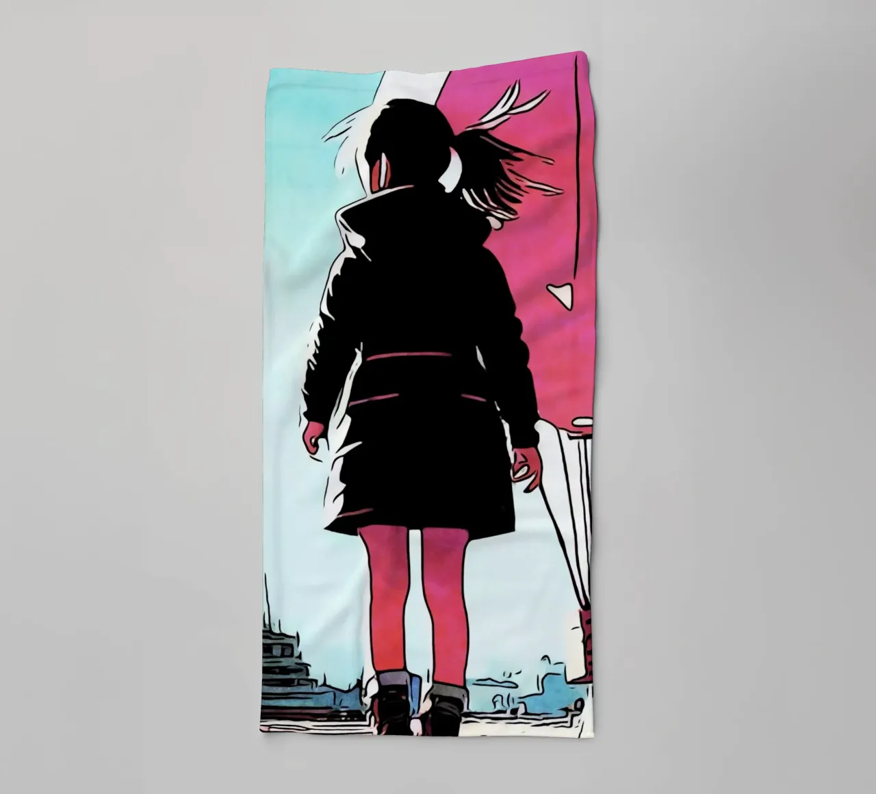 Ragazza con palloncini #3 asciugamano da bagno da ZAMART - PopArt