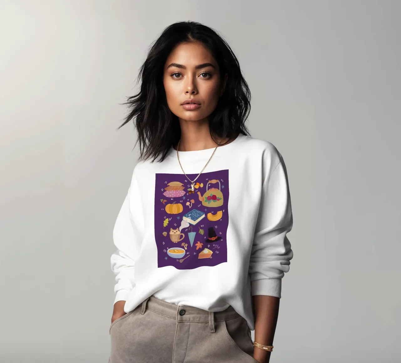 Cozy Autumn Icons felpa da Taika Tori Art