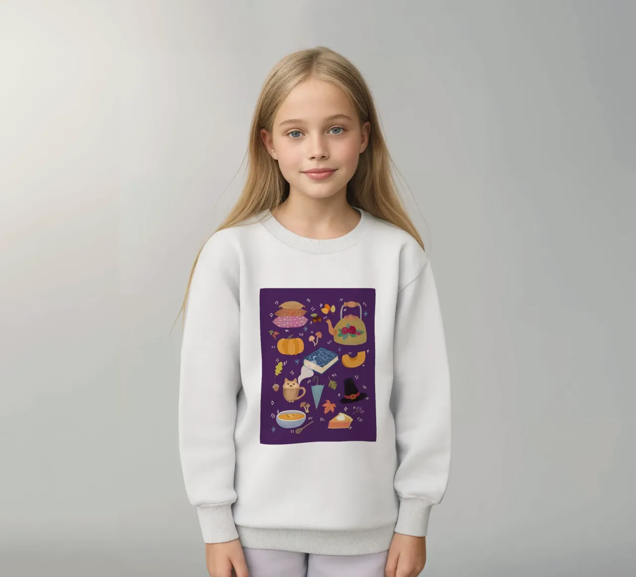 Cozy Autumn Icons felpa bambino da Taika Tori Art